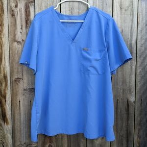 FIGS Technical Collection One Pocket Scrub Top Blue Size XXL